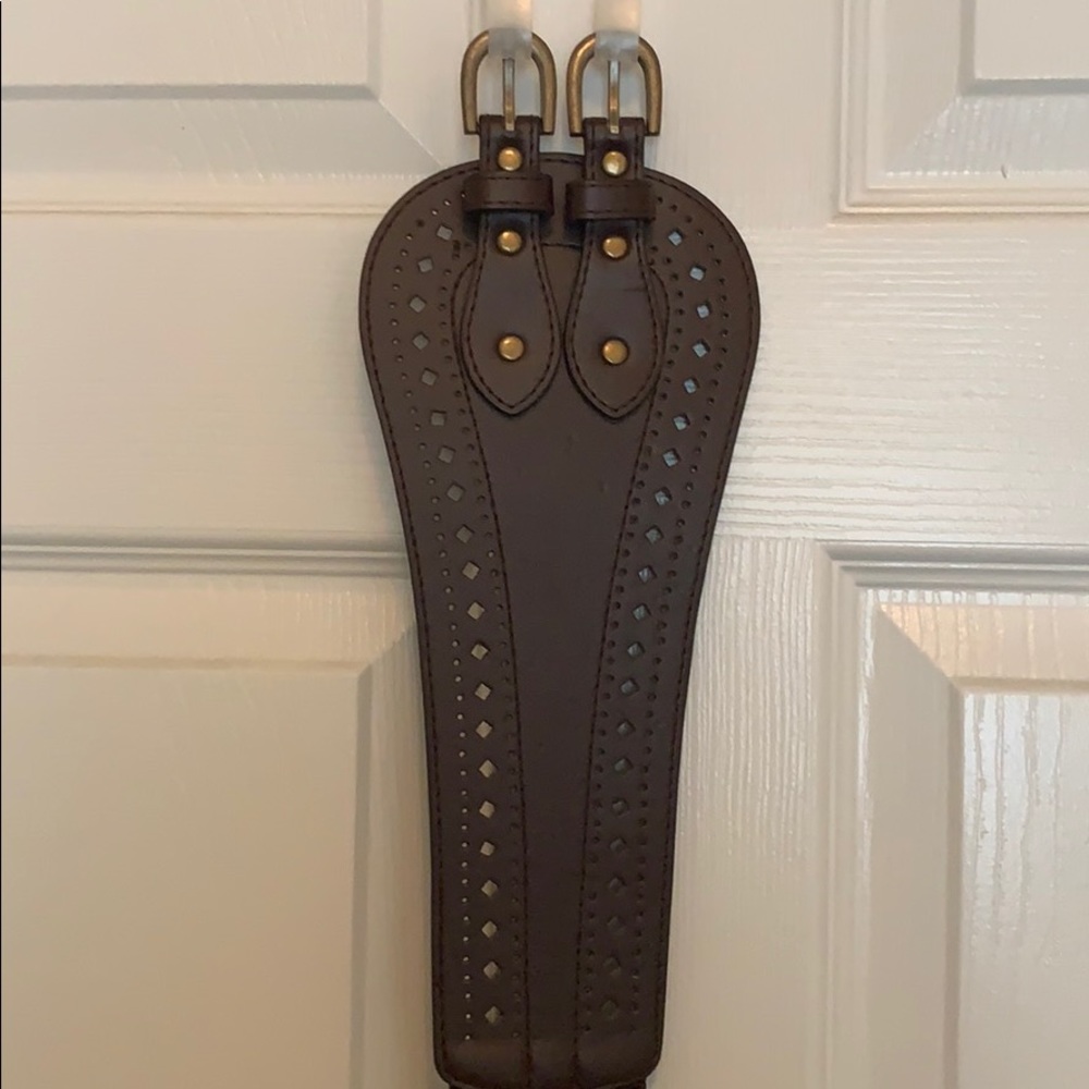 New York and company dark brown double belt